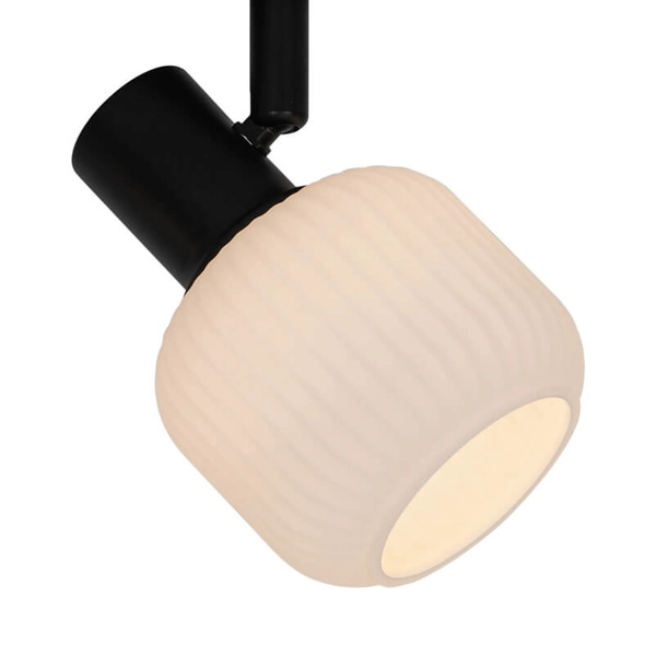 Szklana lampa natynkowa Stem R5021009A-2B Zumaline regulacja biały czarny