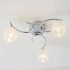 Salonowa lampa sufitowa Boyer BOYER-3CH szklana chrom przezroczysty