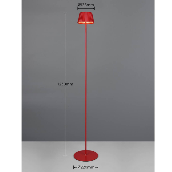 Zewnętrzna lampa stojąca Suarez R47706110 LED 2W 3000K IP44 czerwona