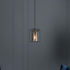 Industrialna LAMPA wisząca KALULA PND-78901-1-BK+SG Italux metalowy ZWIS druciany do przedpokoju czarny