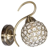 Kinkiet LAMPA ścienna VEN K-A 1537/1 dekoracyjna OPRAWA metalowa glamour crystal patyna przezroczysta