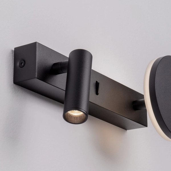 Lampka ścienna PAROTANI LE44678 LED 9W 3000K rurka sopel czarna