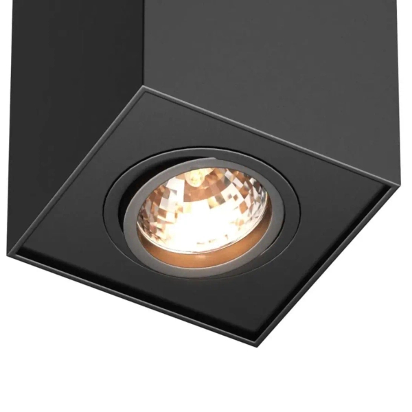 Spot Lampa sufitowa QUADRO SL 89200-BK metalowa kostka cube czarna OUTLET