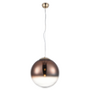 Kulista lampa wisząca Iris AZ3109 Azzardo szklana do przedpokoju miedź