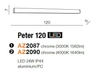 Łazienkowa lampa ścienna Peter LED 24W metalowa chrom