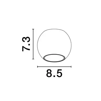 Kulista lampa sufitowa BAZENIO LE45519 LED 13W 3000K kula ball biała