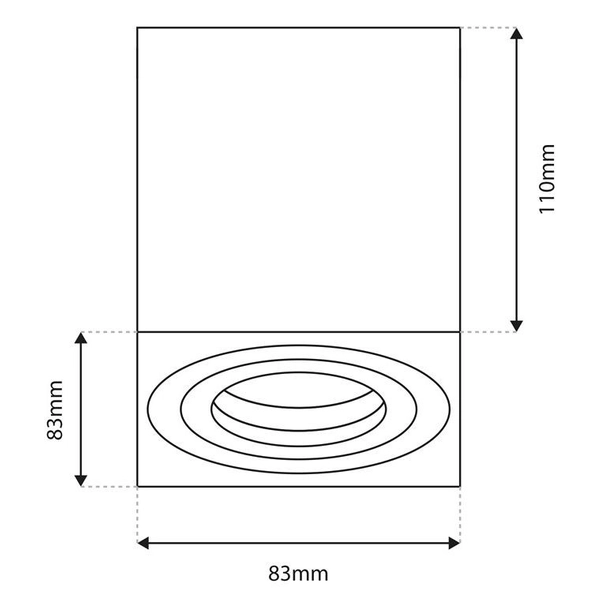 Minimalistyczna LAMPA sufitowa BIMA ML7013 Milagro nowoczesna kostka metalowa czarna