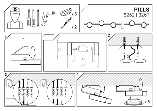 Plafon LAMPA sufitowa PILLS 8262 Nowodvorski metalowa OPRAWA plafoniera loftowa czarna