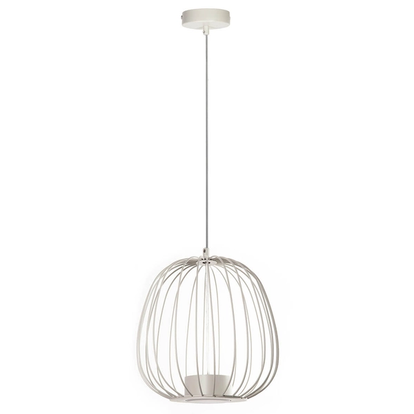 Zwisająca lampa do salonu Bell 40879 nad wyspę metalowa szara