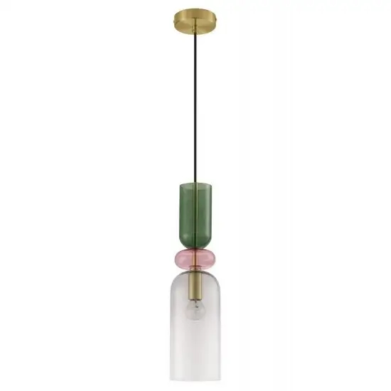 Wisząca lampa skandynawska MURANO LE43399 kolorowy przezroczysty złoty