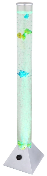 Podłogowa lampa stojąca Mendoza 5 rybek LED RGB 0,06W srebrna