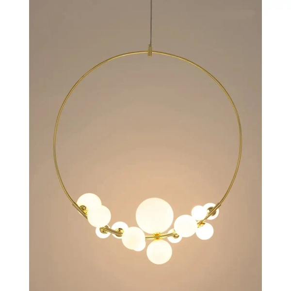 Pierścieniowa lampa wisząca ROCIO MSE1501100552 kule nad stół złote