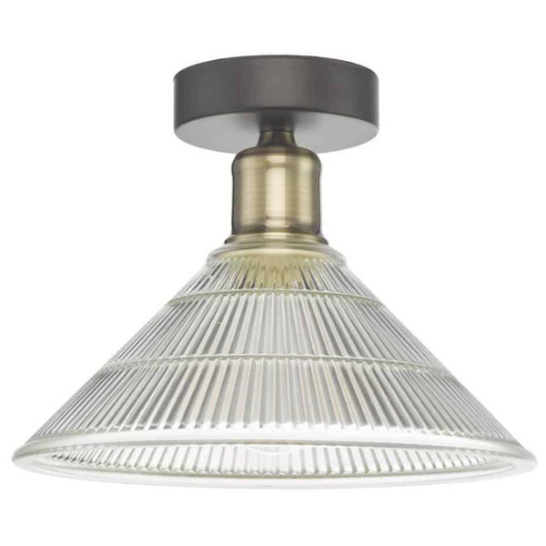 Lampa sufitowa Boyd BOY0175 Dar Lighting na korytarz szklana mosiądz