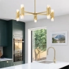Lampa wisząca glamour Marvele MARVELE10-AB-OPAL tubki mosiądz