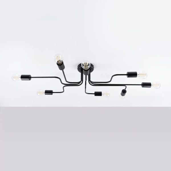Loftowa lampa sufitowa VECTOR SL.1448 do salonu czarna