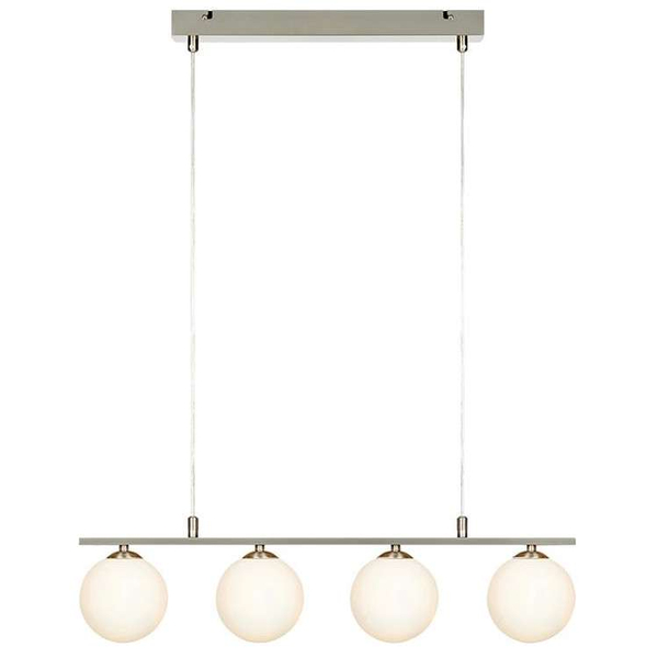 LAMPA wisząca QUATTRO 107573 Markslojd metalowa OPRAWA rustykalny ZWIS szklane kule balls stal biała