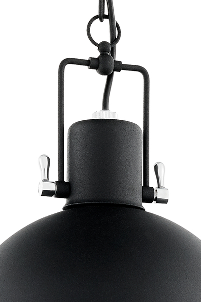 Industrialna LAMPA wisząca NAUTILIUS M 10268106 Kaspa okrągła OPRAWA na łańcuchu ZWIS metalowy czarny