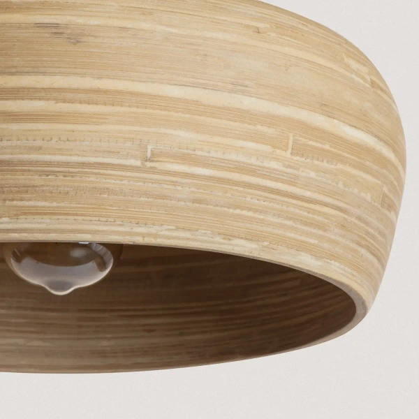 Bambusowa lampa wisząca Boho ABR-LW4-BH-E27 Abruzzo okrąg brązowy