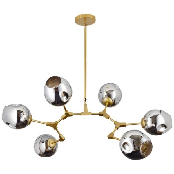 Lampa wisząca Modern Orchid ST-1232-9 gold smoky Step złota szara