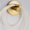 Ścienna LAMPA glamour DEAN LE41384 Luces Exclusivas okrąga OPRAWA kinkiet LED 29,5W 3000K metalowy pierścień ring złoty