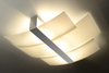 Plafon LAMPA sufitowa SL.0351 szklana OPRAWA chrom biała