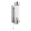 Szklana lampa ścienna Tommaso TOM0738 do łazienki tuba IP44 nikiel