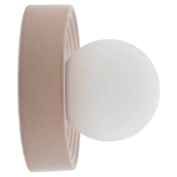 Ceramiczna naścienna lampa CLAY 11748 szklana kulista biała szara