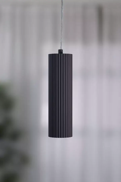 Nowoczesna lampa wisząca Costilla szara tuba do pokoju