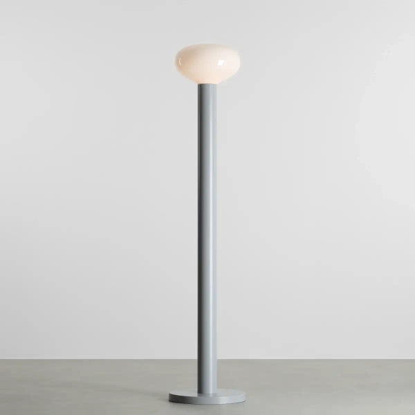 Podłogowa lampa skandynawska Flo Floor Grey 7000A22_M szara