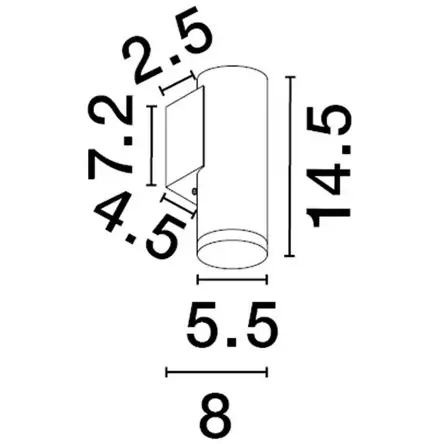 Ścienny kinkiet tubka ZENFARO LE45674 do salonu metalowa biała