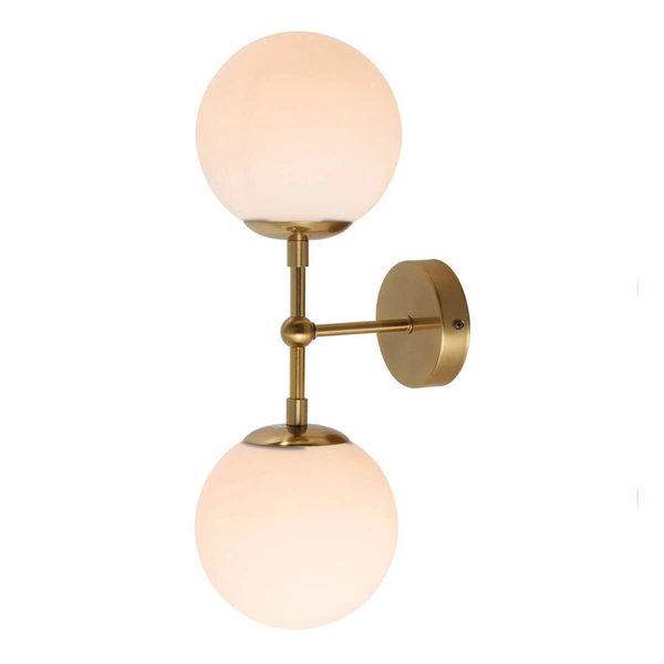 Złoty kinkiet DORADO LP-002/2W Light Prestige szklane kule molecular