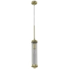 Glamour LAMPA wisząca Fiatto l Old Gold Orlicki Design szklana OPRAWA tuba ZWIS crystal złoty przezroczysty