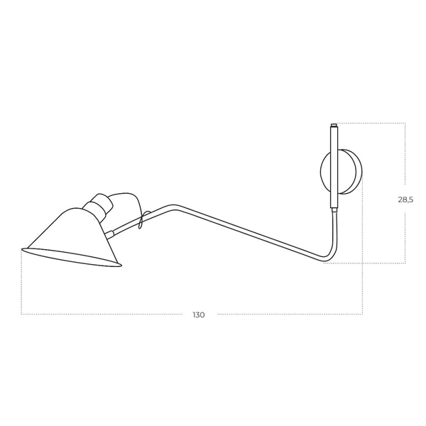 Metalowa lampa na ściane DRAGO AZ5619 Azzardo industrialny czarny
