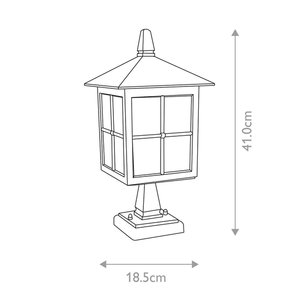 Lampka stojąca do ogrodu Winchester BL25-BLACK Elstead metalowa czarna