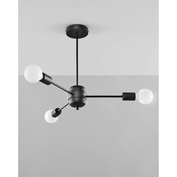 Minimalistyczny żyrandol salonowy SL.1021 lampa czarna