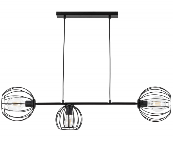 Zwis na listwie Madam 32370 czarna lampa wisząca metalowe pręty