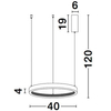 Glamour LAMPA wisząca MORON LE41722 Luces Exclusivas metalowa OPRAWA okrągy ZWIS LED 25W 3000K ring z krysztakami czarny