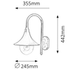 Klasyczna lampa elewacyjna Konstanz 8245 Rabalux IP44 metalowa czarna