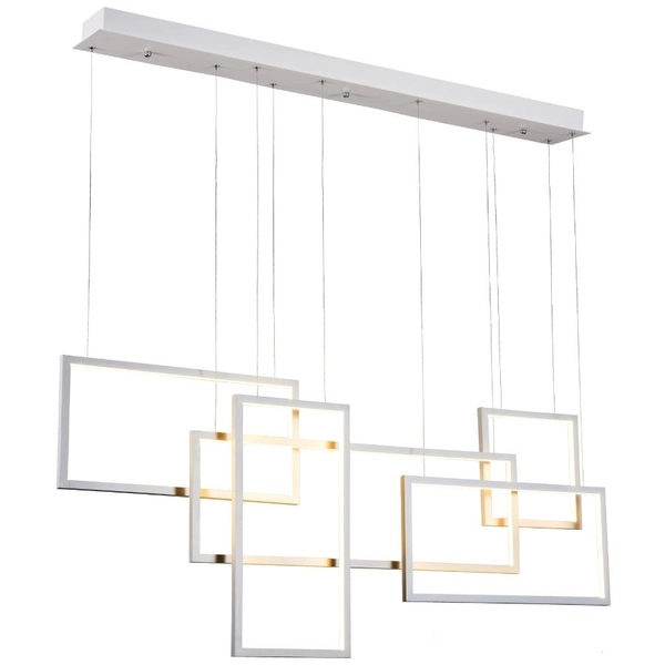 Wisząca lampa Quadratus AZ2851 Azzardo LED 105W 3000K geometryczna biała