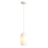 Lampa wisząca kremowa FLASK 1xE27 kuchenna szklana 8500G20_M