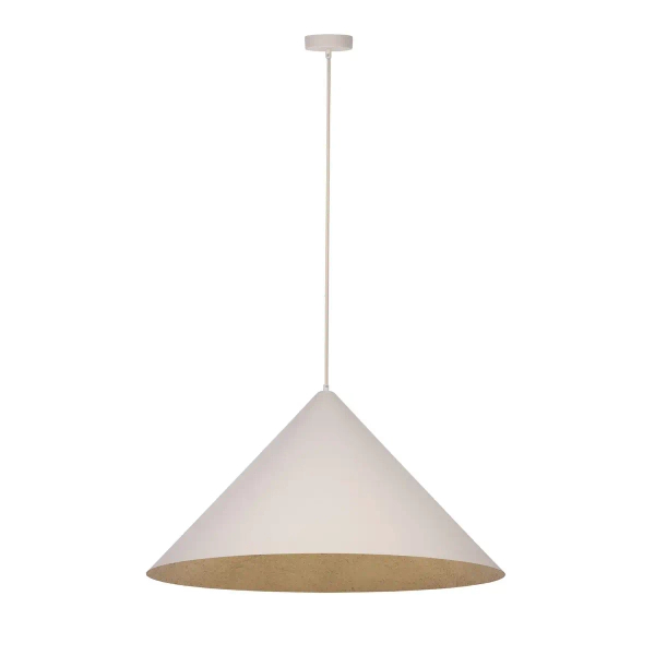 Lampa stożek wisząca VESUVIO 41067 do jadalni beżowa złota