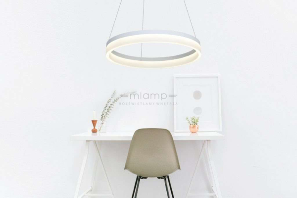 LAMPA wisząca RING ML405 Milagro okrągła OPRAWA zwis LED 24W 4000K pierścień circle ring biały alvendre