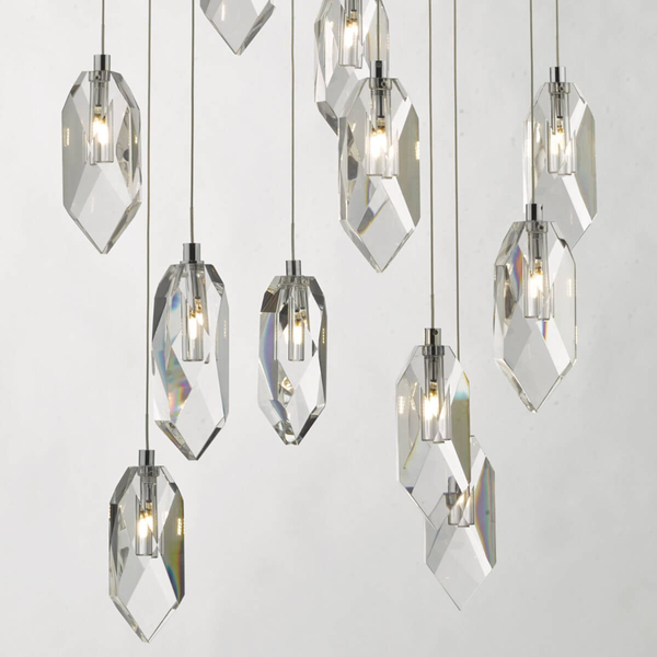 Lampa wisząca z kryształkami Crystal CRY1250 Dar Lighting przezroczysta srebrna