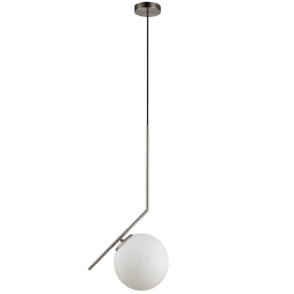 LAMPA wisząca CONDI MDM-7475/1-S-G MDECO modernistyczna OPRAWA szklany ZWIS kula ball mosiądz biała