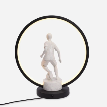 Młodzieżowa stołowa lampa PIŁKARZ EX04F237U-1 LED 4W czarny biały