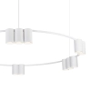 Wisząca lampa tuba GENESIS ML0377 podłużna metalowa biała