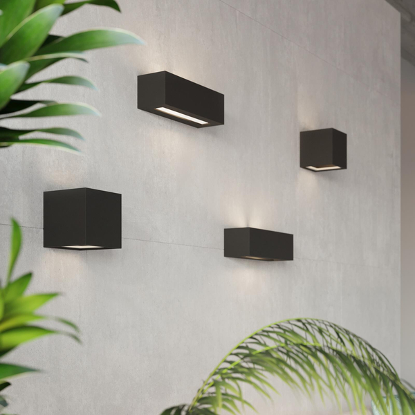LAMPA ścienna SL.0878 ceramiczna OPRAWA prostokątny kinkiet listwa czarna