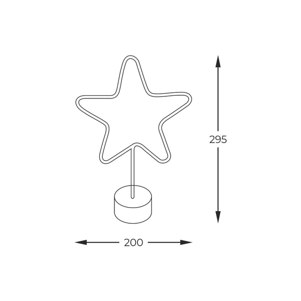 Dziecięca lampka stołowa Neon FM-NB20 Zumaline LED star gwiazda niebieska