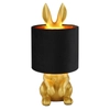 Dziecięca lampka nocna Rabbit 21633G królik z abażurem złoty czarny