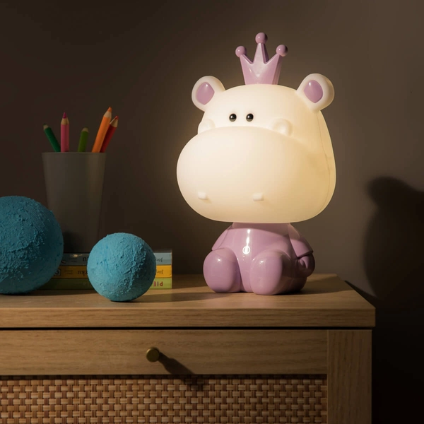 Lampka LED na komodę Hippo KDR-613B-PE Zumaline 3W 4000K fioletowa biała